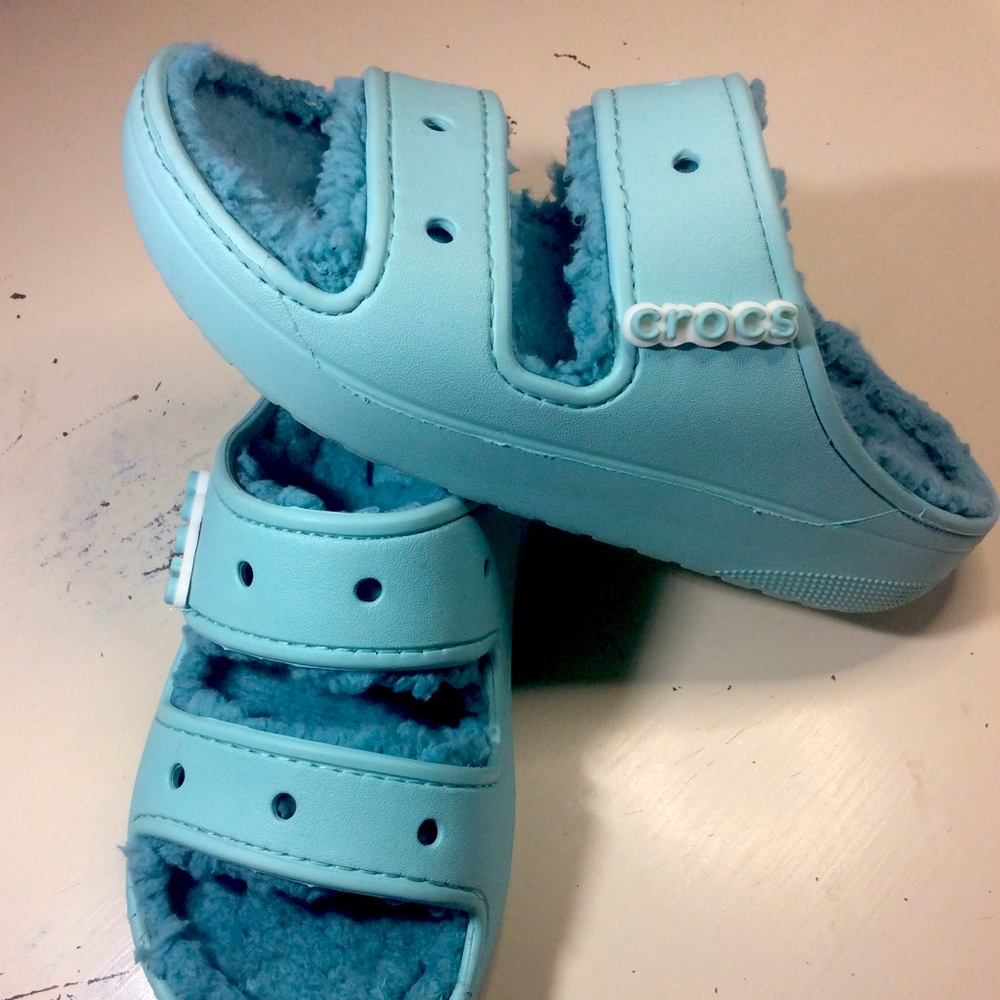 Crocs Fuzz-Lined Sandal, Classic Cozzzy